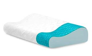 Z Gel Infused Dough Memory Foam Contour Pillow with Liquid Z Gel Packet ,  Queen