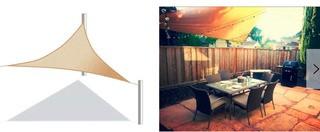 Aleko 12' Triangle Shade Sail, Sand 