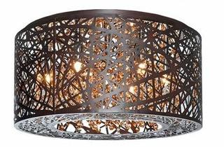 Corona 7-Light Flush Mount, Bronze