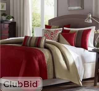 Charlton Home Morell 7 Piece Comforter Set - Burgundy(CHRL2442_21270662_21270660)