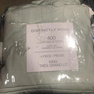 Distinctly Home 400 TC Sheet Set, King, Caledon