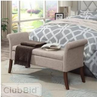 Andover Mills Hainesville Two Seat Storage Bedroom Bench - Tan (ADML1082_21908259)