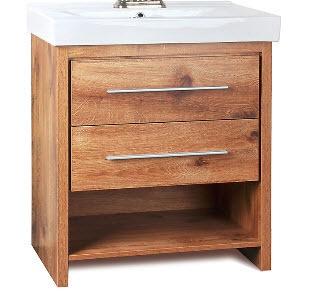 GLACIER BAY?Greenbank 30-inch W 2-Drawer Freestanding Vanity in Gold, Top Not Included 