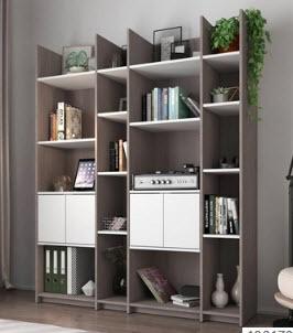 Frederick Standard Bookcase Grey/White