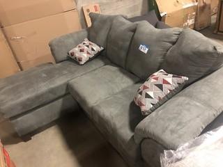 Dark Grey Fabric Sectional 