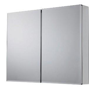 GLACIER BAY?36-inch x 30.5-inch Recessed or Surface Mount Medicine Cabinet with Bi-View Beveled Mirror in Silver