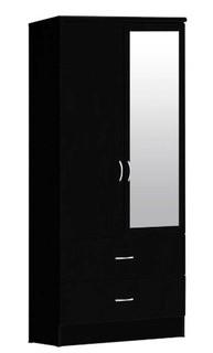 Guernsey 2 Door Armoire, Black