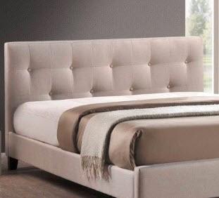 Baxton Studio Harriette Headboard/Footboard Only, Queen, Beige