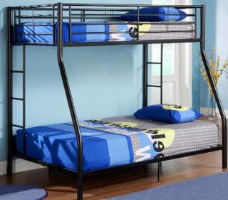 Gillen Twin Over Full Standard Bed, Black 