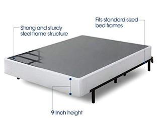 Zinus 9 Inch High Profile Smart Box Spring / Mattress Foundation / Strong Steel structure / Easy assembly required, Queen