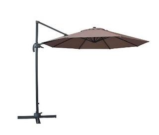 Velago?10 ft. Valencia Cantilever Umbrella with Steel Cross-Base in Mocha