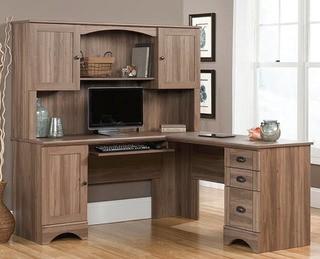 Pinellas Reversible L-Shape Computer Desk with Hutch