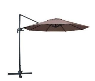 Velago?10 ft. Valencia Cantilever Umbrella with Steel Cross-Base in Mocha