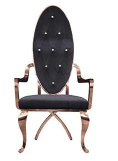 (2) Fralick Upholstered Dining Chairs, Rose Gold/Black