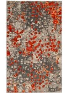 Indira Grey/Orange Area Rug 4'x5'7"