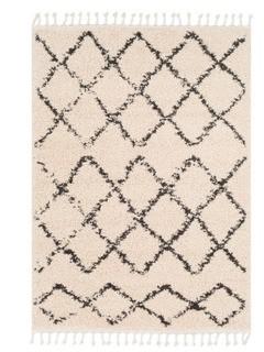 Margaret Modern Bohemian Rectangle Ivory/Brown Area Rug 9'2"x12'