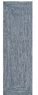 nuLOOM Braided Lefebvre Indoor/Outdoor Runner Rug, 2' 6" x 8', Light Blue