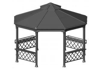 Sunjoy 13 ft Heavy Duty Octagon Hardtop Outdoor Gazebo