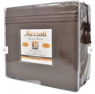 Mezzati Prestige 1800 Thread Count Bed Sheet Set - Brown