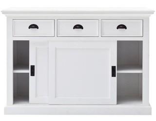 NovaSolo Halifax Sliding Door Buffet in Pure White