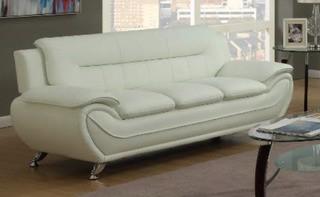 Greatime S2301 Beige Leatherette Three Seats Modern Sofa