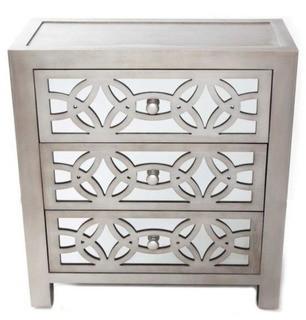 Glam Slam 3-Drawer Silver Cabinet