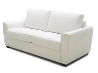 J and M Furniture 18236 Alpine Sofa Bed in White Fabric 