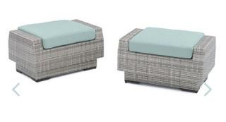 Cannes Club Ottomans - Bliss Blue