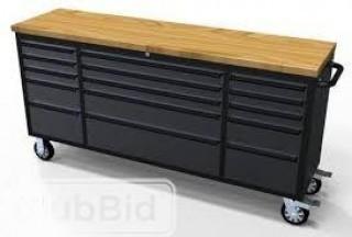 *SOLD*  NEW 72" Black Stainless Steel 15 Drawer Tool Chest 