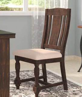 (2)Fortunat Upholstered Dining Chairs, Espresso 