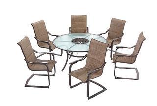 Hampton Bay?St. Lucia C-Spring Padded Sling Patio Chairs Only