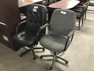 Lot of (2) Assorted Rolling Office Air Chairs.