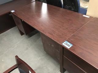 Wooden 4 Drawer Office Desk 60"x30".