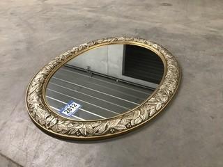 Large Oval Decorative Vanity Mirror.