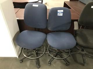 Lot of (2) Assorted Rolling Office Chairs.