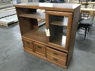 Wooden Entertainment Centre 50"x21"x51".