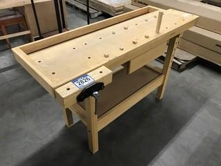 Wooden Crafting Table 58"x20".