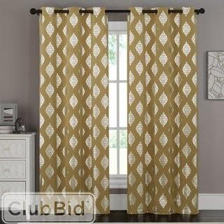 Andover Mills Ginsberg Curtain Panels - Beige & Silver(ANDV1923_24031980_24031982)