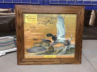 Solid Wood Framed Art "Mallards at Dawn"  31 1/2"x 28 1/2"