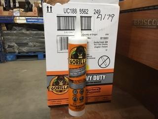 Lot of (11) White Gorilla Construction Adhesive 266ml.
