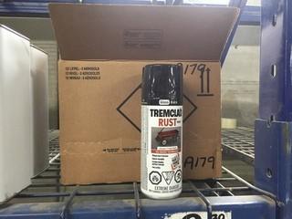 Lot of (12) Tremclad Rust Paint Gloss Black.