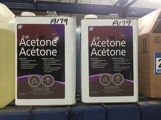 Lot of (4) 3.78L RecoChem Acetone. 