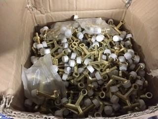 Lot Of Approx. (200) Brass Hinge Pin Door Stops