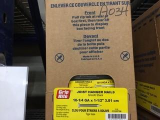Lot of Approx. (40) 400g Packages Smooth Shank Joist Hanger Nails
