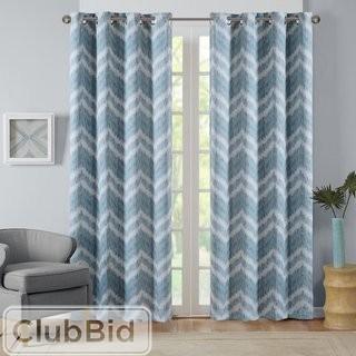 Intelligent Design Seto Chevron Blackout Grommet Single Curtain Panel (INTD1524_17830659_17839609)