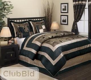 Nanshing America, Inc Pastora 7 Piece Comforter Set - Black & White Pattern(NAAM1064_17216109)