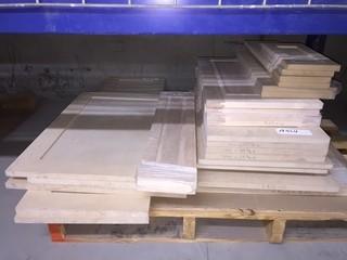 Lot of Assorted MDF and Solid Wood Cabinet Doors and Drawer Fronts