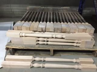 Lot of Wood Balusters 1 3/4"x 35 1/2"