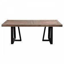 Alpine Furniture Prairie Rectangular Dining Table in Natural and Black 1568-01