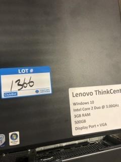 Lenovo ThinkCentre Intel Core 2 Duo @ 3.00 Ghz, 8GB Ram, 500GB HDD